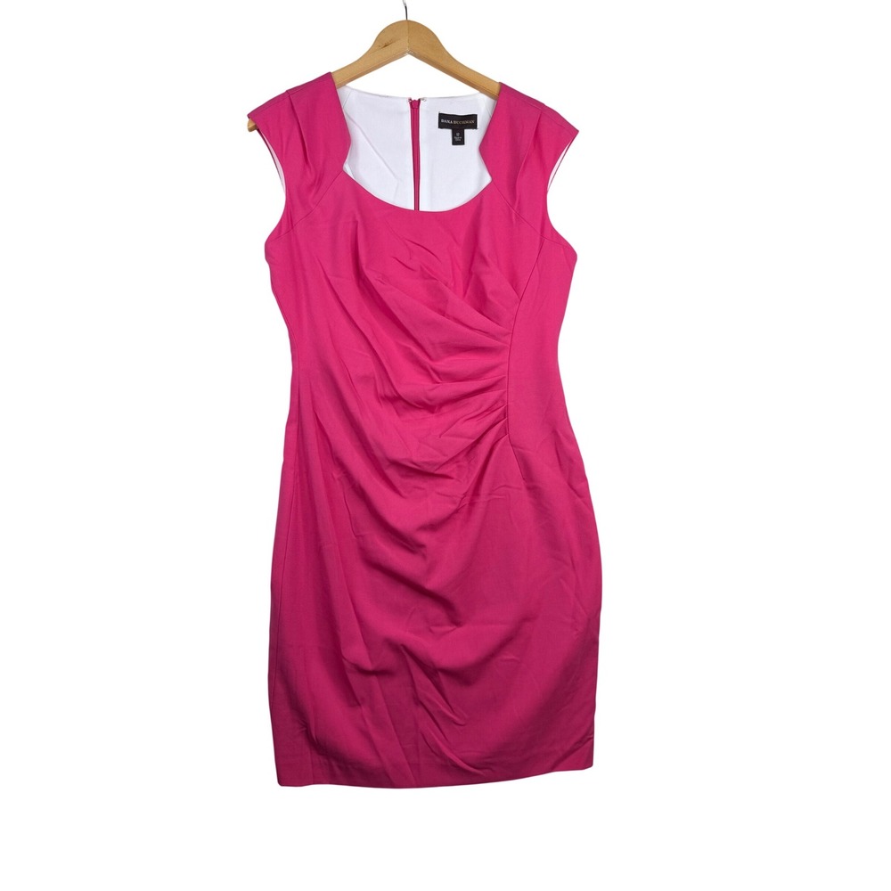 Dana Buchman Cap Sleeve Cinch Waist Dress size 12‎ Pink